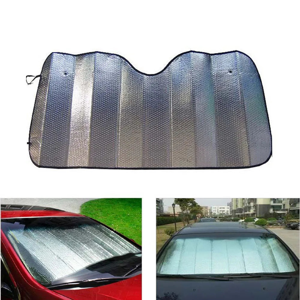 130*60CM Car Sun Shade UV Visiere Protection Curtain Sunshade Film Windshield Visor Front Windshield Sunshade Cover Picnic Mat